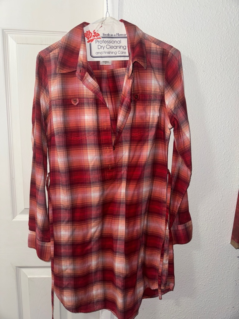 Patagonia Red and Purple Plaid Button Shirt